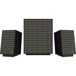 Klipsch ProMedia Heritage 2.1 220W Multimedia Computer Speaker System with 8" 150W Subwoofer - Black - Premium wooden finish - 3.5mm/RCA/USB/Bluetooth inputs, wireless remote included
