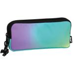 Milan Pencil Case Rectangular 3-Zip Sunset Series Turquoise