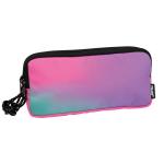 Milan Pencil Case Rectangular 3-Zip Sunset Series Pink