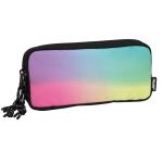Milan Pencil Case Rectangular 3-Zip Sunset Series Black
