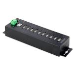 StarTech.com 10-Port Industrial USB 2.0 Hub - Metal