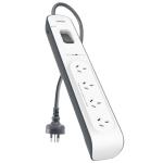 Belkin BSV400 Power Surge Protector - 4 Outlet Strip with 2m Cord AU/NZ up to 525 joules w/Limited lifetime warranty