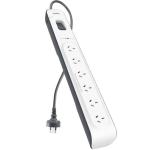 Belkin BSV603 Power Surge Protector - 6 Outlets - 2m Cord - 650 Joules of Protection