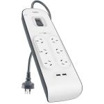 Belkin 6 Outlet Surge Protection Strip with 2x USB-A 2.4A Charging Ports