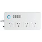 Brilliant Smart 4 Outlet WiFi Powerboard with USB Charger 1.4m Cable Length - Access & Manage your Home Electronics / Appliances / Devices from Anywhere
