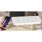 Brilliant Smart 8 Outlet WiFi Powerboard with 2x USB-A / 2x USB-C Chargers 1.4m Cable Length - Access & Manage your Home Electronics / Appliances / Devices from Anywhere