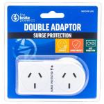 The Brute Power Co Flat Left Double Adapter with Surge Protection