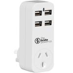 The Brute Power Co 1 Socket Adaptor - 4x USB