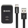 Moki SynCharge ACC-MTCWALL USB-C Cable + Wall Charger - Black Moki SynCharge ACC-MTCWALL USB-C Cable + Wall Charger - Black