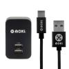 Moki SynCharge ACC-MSTCWALL Wall Charger & USB-C Braided Cable Moki SynCharge ACC-MSTCWALL Wall Charger & USB-C Braided Cable