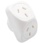 Moki Double Adaptor - Angled 2 Socket angled Double Adapter SAA certified for Indoor Use