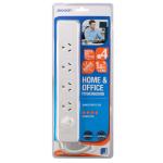 Jackson PT0333 4 Outlet Protected Power Board In Retail Blister Pack - 1.8m Power Cord (Energy Absorption Rating 175J)