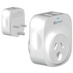 Sansai STV-3013 Outbound USB Travel Adapter - NZ / AU to South Africa / India Plug Israel / India (Parts of) / Mozambique / Namibia / Nepal / Pakistan (Parts of) / South Africa / Sri Lanka - with 2 USB-A Fast Charge Ports (2.1A)