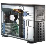 Supermicro 741P-TRT Barebone, Pedestal, 2x LGA4677, 16 DIMM, 8x 3.5" Hot-Swap, 2x 10G RJ-45, 4x PCIe 5.0 x16, 2x PCIe 5.0 x8, 2x 1200W Redundant Power Supplies