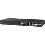 Cisco 110 Series Unmanaged Switch, PoE, 24 Ports GbE RJ-45 (12 Ports PoE, Max 100W), 2 Ports Combo RJ-45 or SFP, Limited Lifetime Warranty
