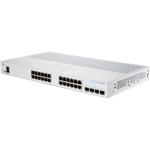 Cisco Business 250 Series CBS250-24PP-4G Smart Managed Switch, 24 Ports GbE (24 Ports PoE+, Max 100W), 4 Port GbE SFP, Fanless, Limited Lifetime Warranty