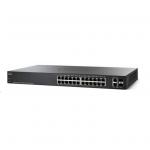 Cisco 220 Series Smart Plus Managed Switch, PoE+, 24 Ports GbE RJ-45 (24 Ports PoE+, Max 180W), 2 Ports GbE Combo RJ-45 or SFP, Limited Lifetime Warranty