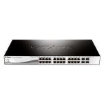 D-Link DGS-1210-28P 24-Port Gigabit WebSmart PoE Switch with 24 x PoE/PoE+ (Max 193W) and 4 x SFP