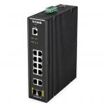 D-Link DIS-200G-12SW 12-Port Gigabit Industrial Smart Managed Switch with 2 x SFP, Withstands Extreme Temperatures -40°C to +75°C.