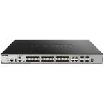 D-Link DGS-3630-28SC 28-Port Gigabit xStack Layer 3+ Managed PoE Stackable Switch with 24 SFP (4 Combo UTP) and 4 10 GbE SFP+ Ports