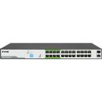 D-Link DGS-F1026P-E 26-Port Gigabit PoE Switch with 24 PoE+ Ports (8 Long Reach 250m) and 2 Uplinks with Combo SFP  (Max 250W)
