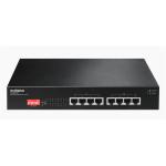 Edimax GS-1008PV2 8 Port 10/100/1000 Gigabit PoE+ Switch with DIP Switch. PoE delivery up to 200m. Power budget: 130W. Auto Energy Saving. Functions. Plug and Play. VLAN and Loop Protection. VLAN & QoS.