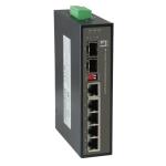 LevelOne IES-0600 INDUSTRIAL GIGABIT ETHERNET SWITCH - 4 TX + 1 SFP + 1 COMBO-40 TO 75C, 9 TO60VDC