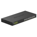 NETGEAR GS324P Ethernet Switch - 24 Ports - 2 Layer Supported - Twisted Pair - Rack-mountable, Desktop