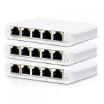 Ubiquiti UniFi USW-Flex-Mini-3 5-Port Gigabit L2 Managed Switch - 1GbE x5, 3-Pack (No PSU included)