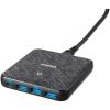 ANKER PowerPort Slim Atom III 65W 4 Port PIQ 3.0 GaN Wall Charger - Black Fabric ANKER PowerPort Slim Atom III 65W 4 Port PIQ 3.0 GaN Wall Charger - Black Fabric