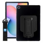 Armor-X (PXS Series) TPU Impact (Black) Protection  Case for Samsung Galaxy Tab S6 Lite (SM-P61x) Tablet with Handstrap & Kickstand -Black - Integrated X-Mount Type-T adaptor (Support Armox-X  X-Mount Type-T Mount  Accessories)