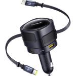 Baseus Enjoyment Max Car Charger C+L Cables & U+C Ports 90W Cosmic Black