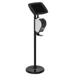 Bouncepad Floorstand + Brother Printer Bracket - Samsung Galaxy Tab A9+ 11 (2023) - Black - Exposed Home Button & Front Camera