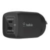 Belkin BoostCharge 65W Dual USB-C GaN Wall Charger - Black Belkin BoostCharge 65W Dual USB-C GaN Wall Charger - Black
