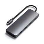 SATECHI USB-C Hybrid Multiport Adapter with SSD Enclosure - Space Grey Support M.2 SATA SSD Only - Does Not Support NVMe