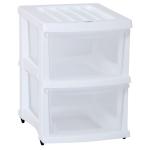 Taurus J07272WHT2CLR Taurus Storage Organiser 2 Drawer White