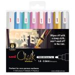 Uni PWE-5M Liqid Chalk Marker Bullet Tip 1.8-2.5mm Metallic Colours Assorted Pack of 8