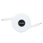 Valore MA181 240W USB-C Cable - 90cm - White Retractable