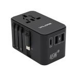 Valore UTA-001 45W PD Universal Travel Adaptor with retractable Cable
