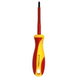 Goldtool HV-41-VDE Screwdriver 80mm Electrical Insulated VDE Tested to 1000 Volts AC - PH1 80mm - Yellow/Red Colour Handle