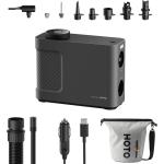 HOTO Air Pump Master Portable Cordless Tire Inflator, Electric Air Pump with 9 Pump Modes, 12V DC Car Connector for Car, Bikes, Inflatable Pool Float, Air Mattress, Kayak, Tent, Paddle Board