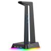 Headphone Stand ST-2B RGB Gaming Headphone Stand Black Hanger / Holder for Headset / Headphone / Gaming Headset / Universal Earphone with 3-Ports USB HUB and 3.5mm AUX Ports Headphone Stand ST-2B RGB Gaming Headphone Stand Black Hanger / Holder for Headset / Headphone / Gaming Headset / Universal Earphone with 3-Ports USB HUB and 3.5mm AUX Ports