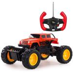 RASTAR 1:18 Red Rock Crawler Action Remote Monster Truck 2.4GHz, Licensed by Rock, Battery Not Included - For Ages 6+, 2 x AA batteries for car Alkaline battery for controller are excluded
