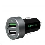 mbeat MB-CHGR-QBS QuickBoost S Dual Port Qualcomm Certified Quick Charge 2.0 and Smart USB Car Charger 2.4A