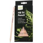 Icon IHBP12T HB Pencil Triangular Natural, Pack of 12