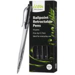 Icon Ballpoint Retractable Pens Fine Black, Pack of 10