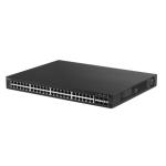Edimax 54-Port Gigabit PoE+ Long Range Web Smart Switch. 48 Gigabit Ethernet PoE+ Ports and610GbEFP+Ports. PoE up to 200m at 10Mps. Supports up to 30W per Port.