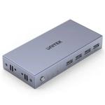 Unitek V307A HDMI KVM 2-in-1-Out Switch & Supports 4K 60Hz UHD - Includes 4x USB-A Ports, 2x HDMI Inputs & 1x HDMI Output Ports, 2x PC input Ports - Switch Button, LED Lights - Includes Cables