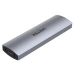 Unitek S1230A USB-C 10Gbps to M.2 NVMe & SATA Enclosure with Tool-Free Installation. Compatible with MKey (PCIe/NVMe) & B+M Key (PCIe/NVMe or SATA/AHCI) M.2 SSD. Space Grey Colour.