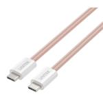 Unitek C14141A.PNK USB 2.0 USB-C Cable - 1m - Pink Magnetic - Up to 100W PD Fast Charging - Tangle-Free - Double Braided Nylon - Up to 480Mbps